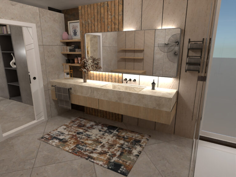 Bathroom vanity designing by interior students