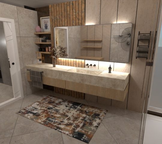 Bathroom vanity designing by interior students